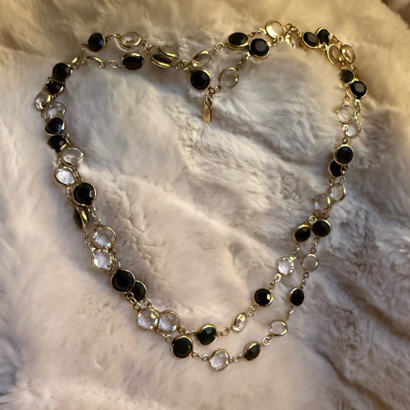 Vintage Swarovski Black and Gold Necklace - Picture 7 of 14